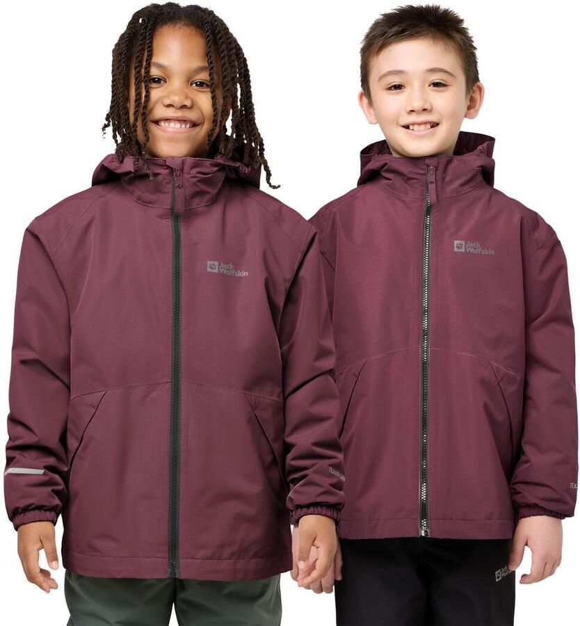 Jack Wolfskin Iceland 3in1 Jacket Kids 3in1 jack Kinderen 104 amaranth