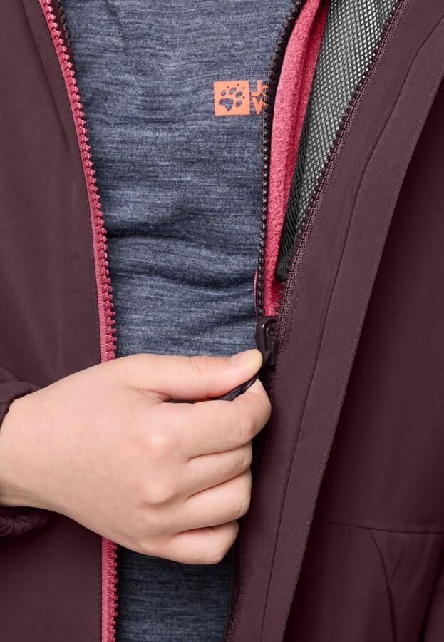 Jack Wolfskin Iceland 3in1 Jacket Kids 3in1 jack Kinderen 104 enberry pink - Foto 2