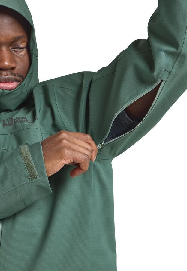 Jack Wolfskin Kammweg 3L Jacket Men Hardshell trekking-regenjack Heren XXL hedge green Hedge Green - Foto 7
