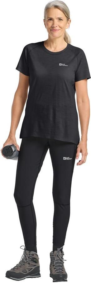 Jack Wolfskin Kammweg S|S Women Dames T-shirt van merinoswol XXL phantom - Foto 4