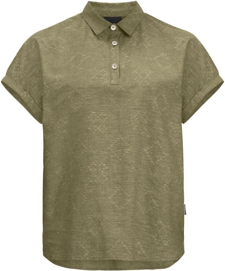 Jack Wolfskin Karana Shirt Women Blouse met korte mouwen Dames XL bay leaf Bay Leaf