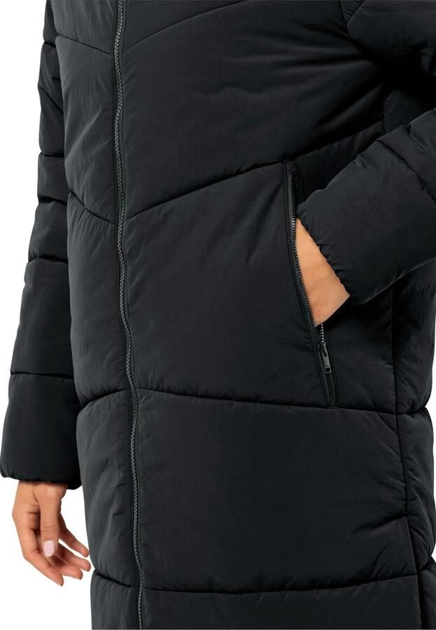 Jack Wolfskin Functionele jas KAROLINGER LONG COAT W Verwarmend winddicht overgangsjas