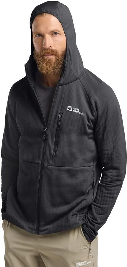 Jack Wolfskin Fleecejack KOLBENBERG HOODED FZ M Ademend licht overgangsjas - Foto 5