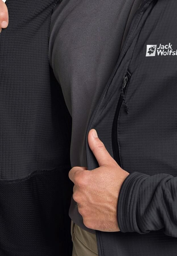 Jack Wolfskin Fleecejack KOLBENBERG HOODED FZ M Ademend licht overgangsjas - Foto 2