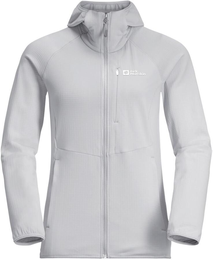 Jack Wolfskin Kolbenberg Hooded FZ Women Fleece jack Dames XXL cool grey Cool Grey