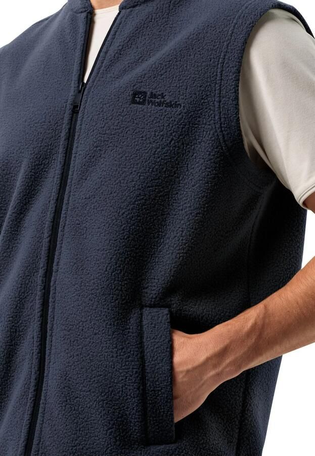Jack Wolfskin Light Curl Vest Men Fleece bodywarmer Heren XXXL blue night blue