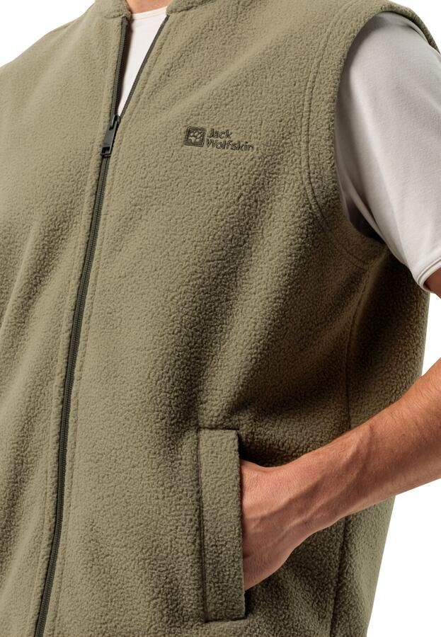 Jack Wolfskin Light Curl Vest Men Fleece bodywarmer Heren XXXL bay leaf Bay Leaf