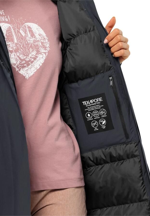 Jack Wolfskin Luisenplatz Coat Women RDS Donsjas Dames XXL dark navy dark navy - Foto 3