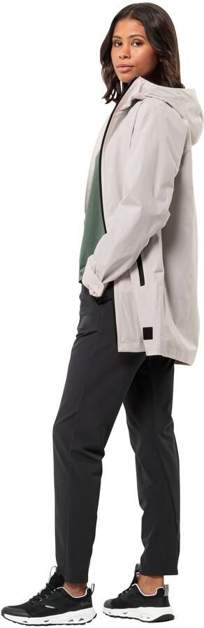 Jack Wolfskin Mainkai Long Jacket Women Regenjack Dames XXL sea shell Sea Shell - Foto 11