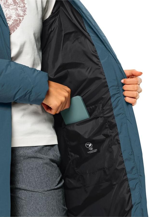 Jack Wolfskin Marienplatz Coat Women RDS Donsjas Dames XXL aluminium blue aluminium blue - Foto 3