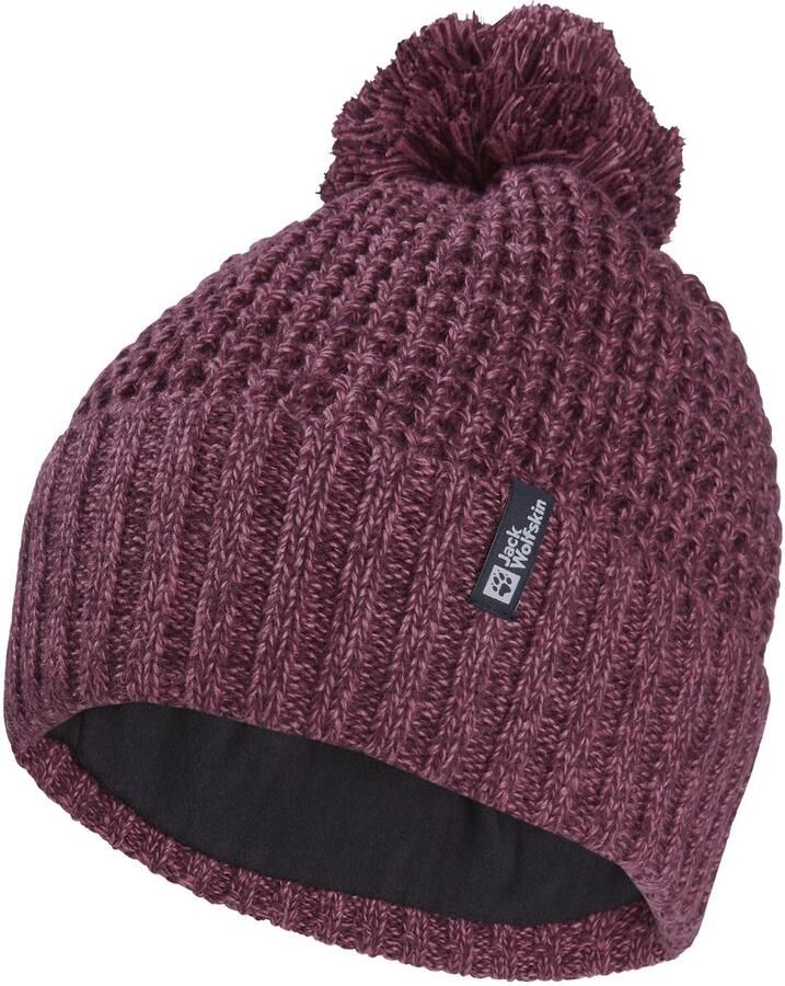 Jack Wolfskin Medley Knit Beanie Women Gevoerde muts met bobble M amaranth - Foto 3