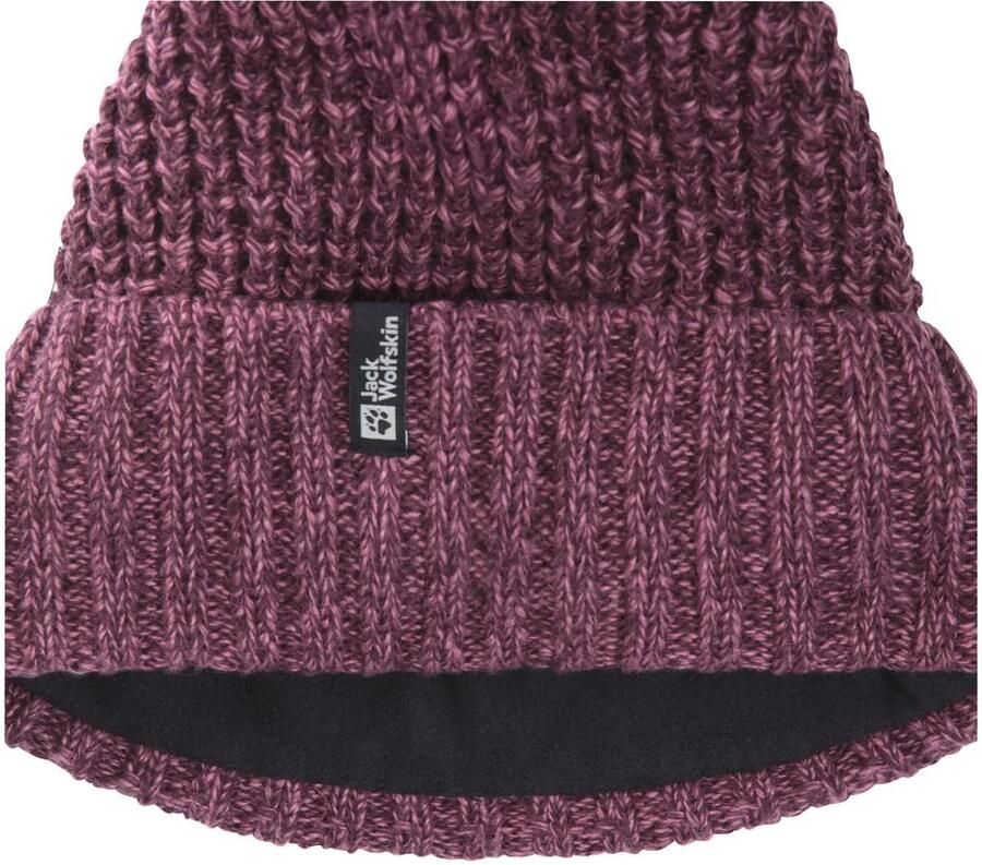 Jack Wolfskin Medley Knit Beanie Women Gevoerde muts met bobble M amaranth - Foto 2