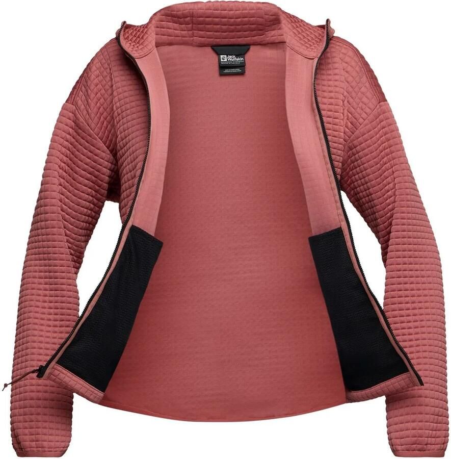 Jack Wolfskin Mogari Hooded FZ Women Fleece jack met capuchon Dames XXL mineral red mineral red - Foto 3