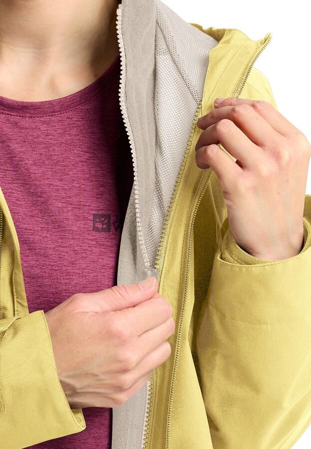 Jack Wolfskin Moonrise 3in1 Jacket Women 3in1 jack Dames XXL lemon ice lemon ice