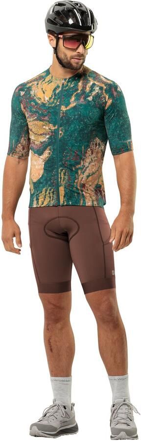 Jack Wolfskin Morobbia BIB Shorts Men Fietsshort met bretels Heren XXL dark rust Dark Rust - Foto 7