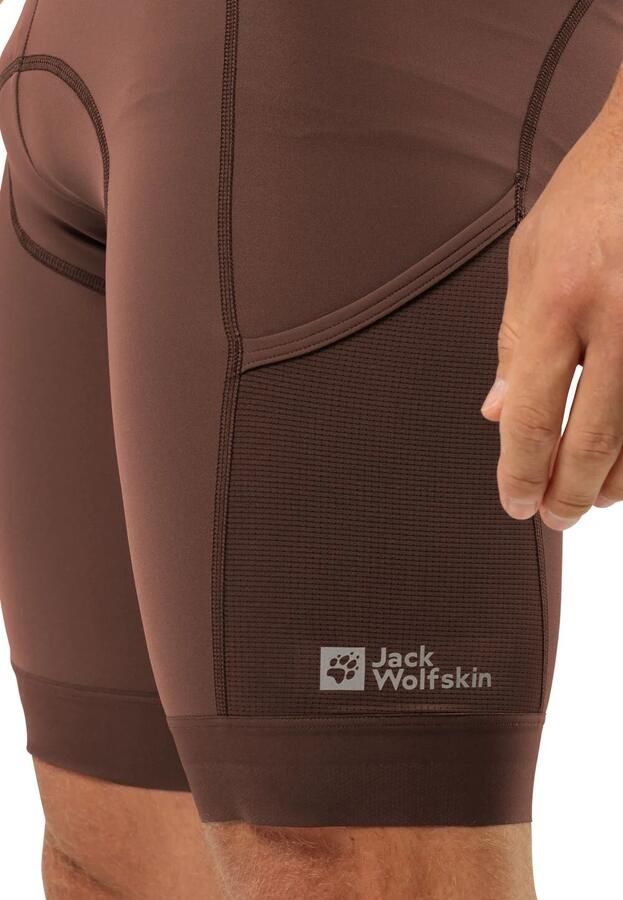 Jack Wolfskin Morobbia BIB Shorts Men Fietsshort met bretels Heren XXL dark rust Dark Rust - Foto 2