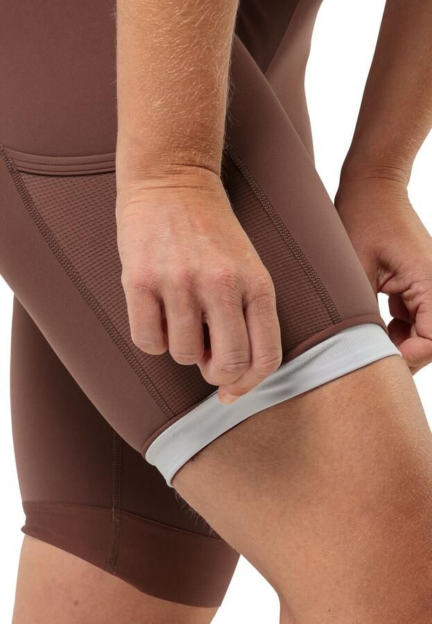 Jack Wolfskin Morobbia BIB Shorts Women Fietsshort met bretels Dames XXL dark rust Dark Rust - Foto 2