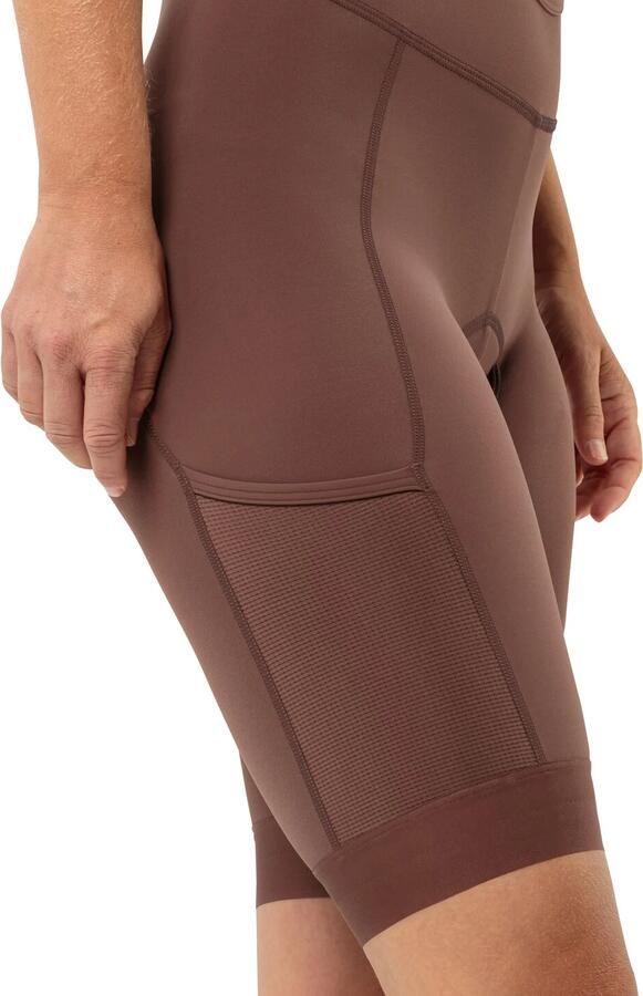 Jack Wolfskin Morobbia BIB Shorts Women Fietsshort met bretels Dames XXL dark rust Dark Rust - Foto 4