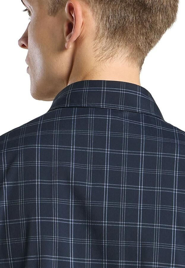 Jack Wolfskin Norbo S|S Shirt Men Overhemd met korte mouwen en zonnebescherming Heren L night blue checks Night Blue Checks - Foto 4