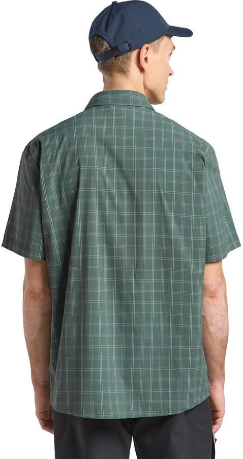 Jack Wolfskin Norbo S|S Shirt Men Overhemd met korte mouwen en zonnebescherming Heren XXL hedge green checks hedge green checks - Foto 5