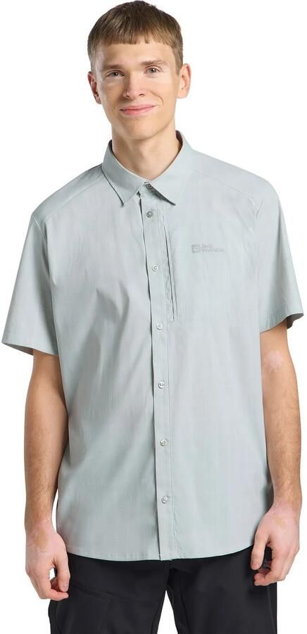 Jack Wolfskin Norbo S|S Shirt Men Overhemd met korte mouwen en zonnebescherming Heren XXXL cool grey check Cool Grey Check - Foto 7