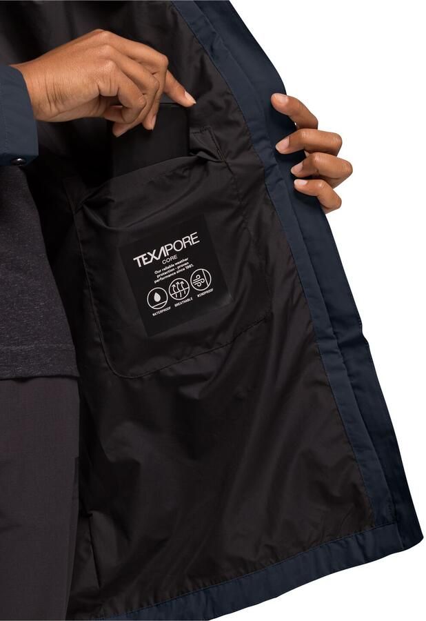 Jack Wolfskin Norden Port Coat Women Regenjas Dames XXL blue night blue - Foto 3