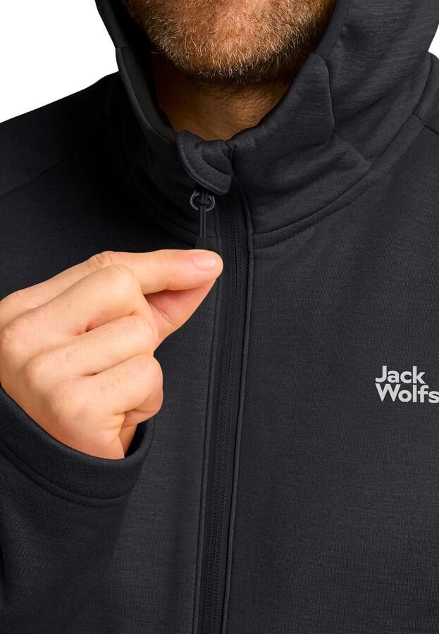 Jack Wolfskin Peak District Hooded FZ Men Fleece jack met capuchon Heren XXL black - Foto 4