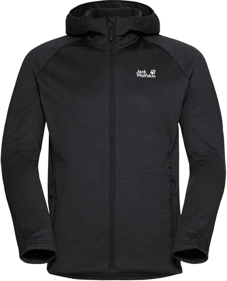 Jack Wolfskin Peak District Hooded FZ Men Fleece jack met capuchon Heren XXL black - Foto 1