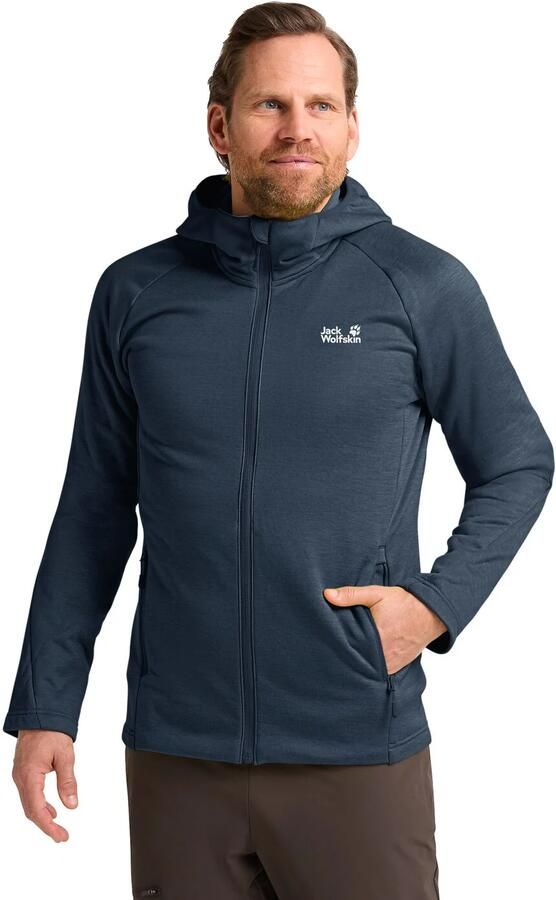 Jack Wolfskin Peak District Hooded FZ Men Fleece jack met capuchon Heren XXXL midnight sky midnight sky - Foto 7