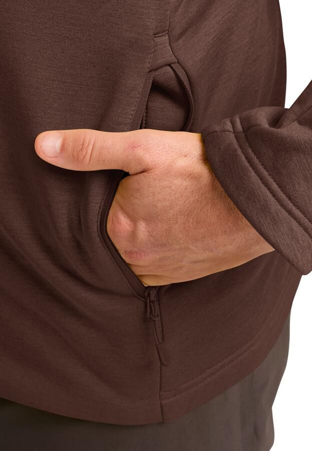 Jack Wolfskin Peak District Hooded FZ Men Fleece jack met capuchon Heren M hot choc hot choc - Foto 3