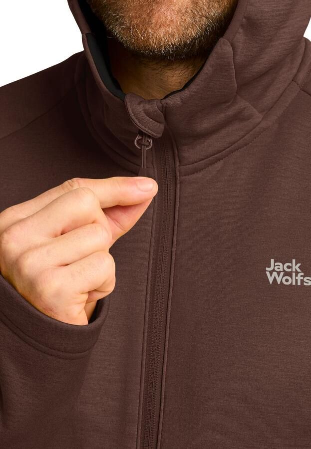 Jack Wolfskin Peak District Hooded FZ Men Fleece jack met capuchon Heren M hot choc hot choc - Foto 4