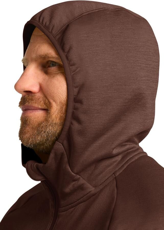 Jack Wolfskin Peak District Hooded FZ Men Fleece jack met capuchon Heren M hot choc hot choc - Foto 2