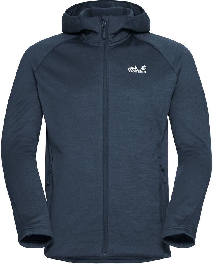 Jack Wolfskin Peak District Hooded FZ Men Fleece jack met capuchon Heren XXXL midnight sky midnight sky