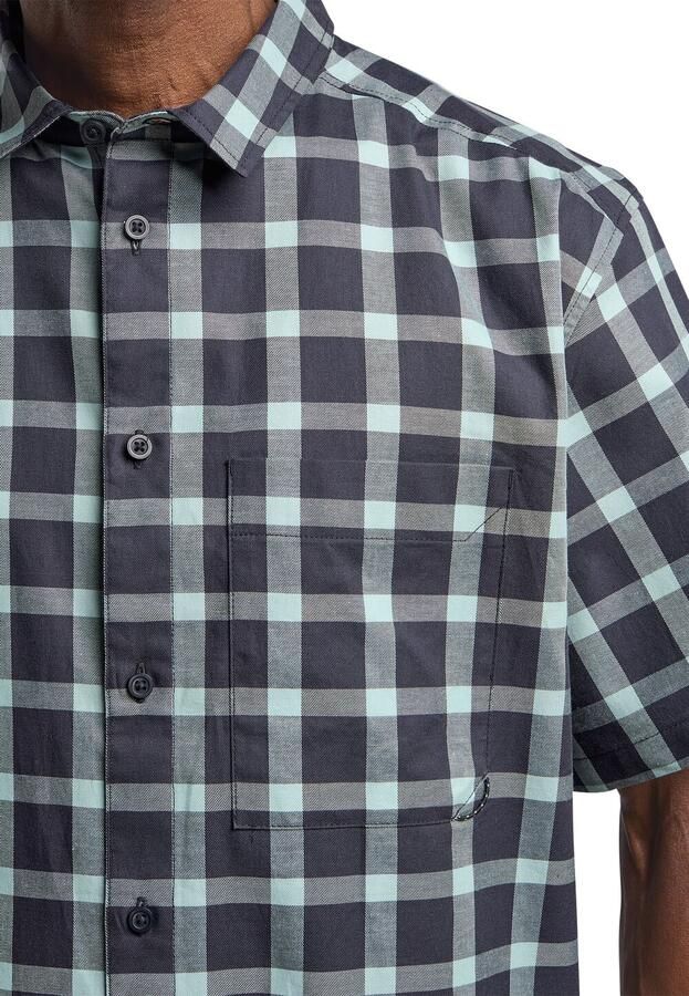 Jack Wolfskin Planalto Shirt Men Herenhemd van biologisch katoen XXXL check dark navy CHECK dark navy - Foto 3