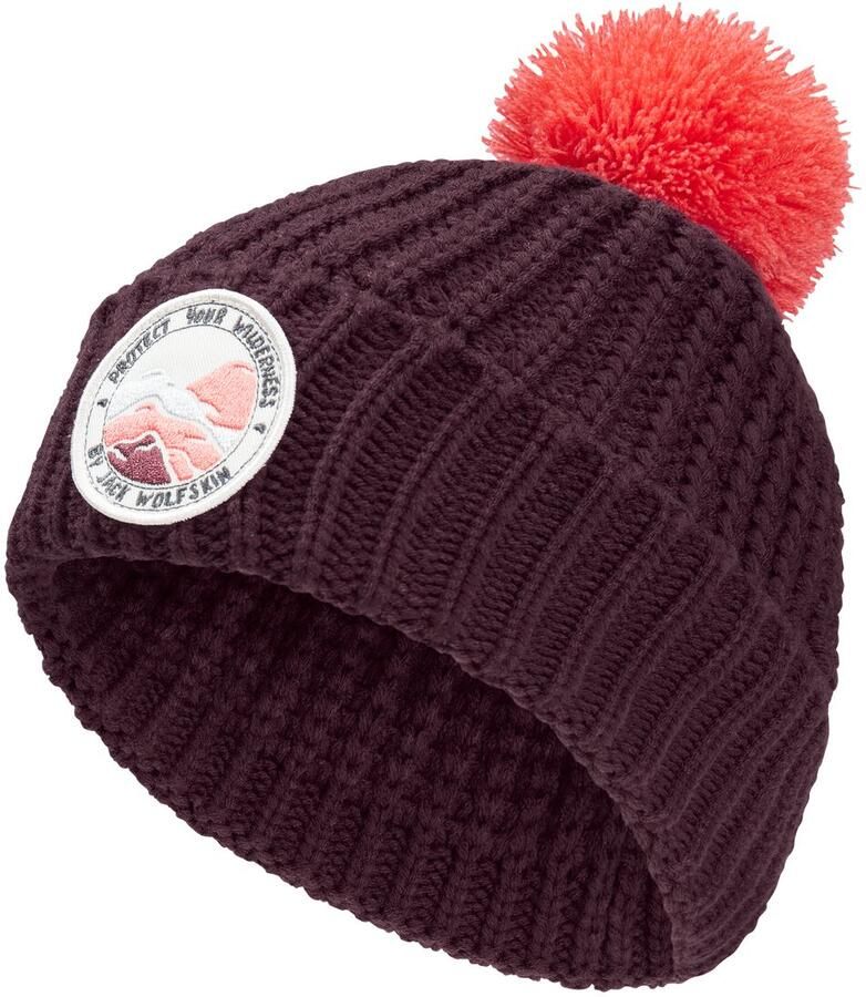 Jack Wolfskin Pompom Badge Beanie Kids Wintermuts Kinderen M amaranth - Foto 4