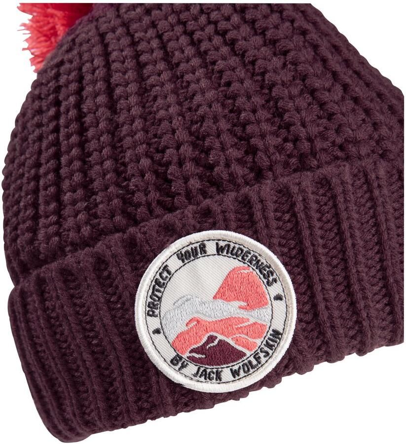 Jack Wolfskin Pompom Badge Beanie Kids Wintermuts Kinderen M amaranth - Foto 3