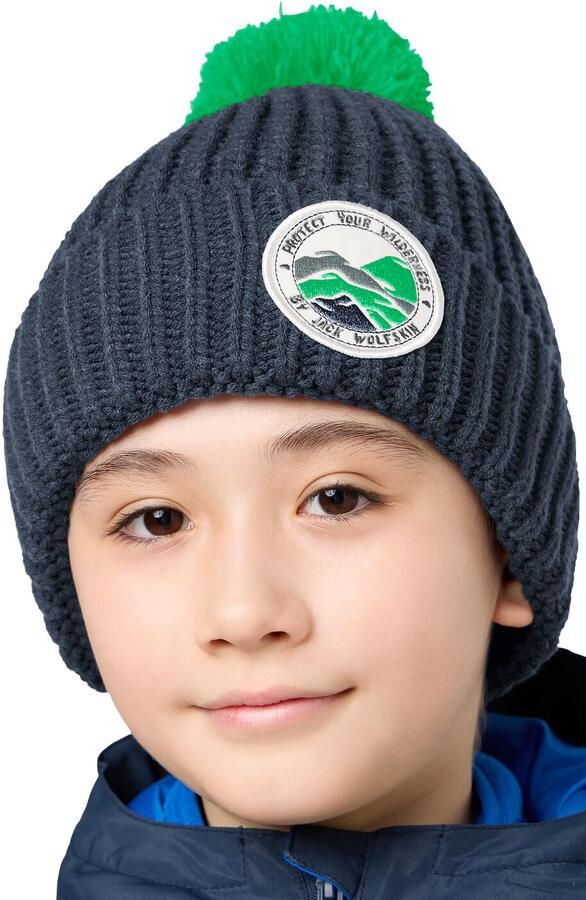 Jack Wolfskin Pompom Badge Beanie Kids Wintermuts Kinderen M midnight sky midnight sky - Foto 8