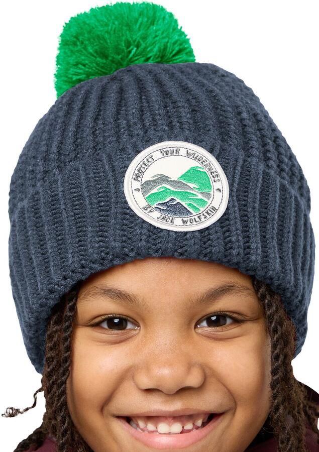 Jack Wolfskin Pompom Badge Beanie Kids Wintermuts Kinderen M midnight sky midnight sky - Foto 5