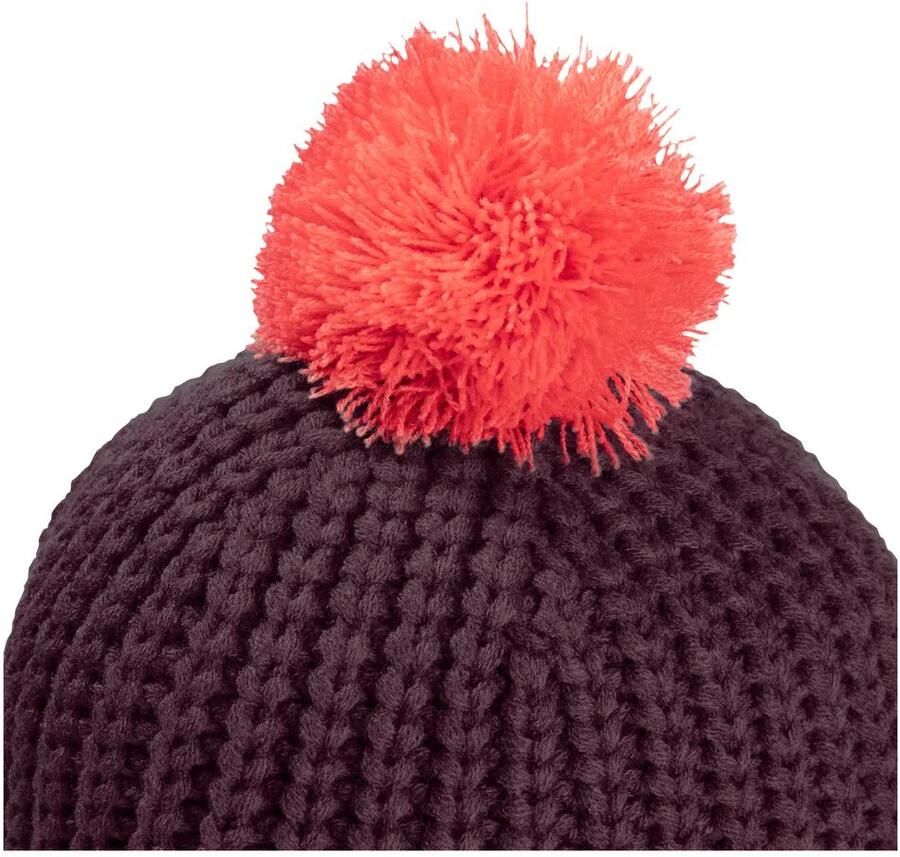 Jack Wolfskin Pompom Badge Beanie Kids Wintermuts Kinderen M amaranth