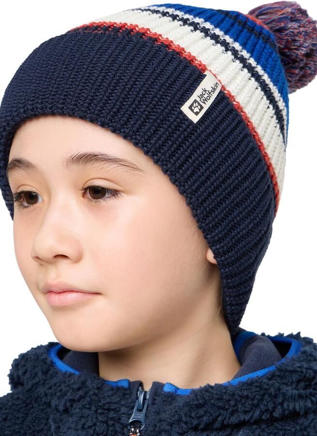 Jack Wolfskin Pompom Beanie Kids Tricotmuts Kinderen One Size blue night blue - Foto 2