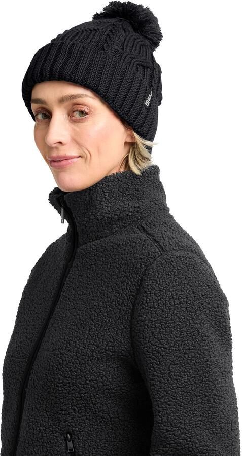 Jack Wolfskin Pompom Beanie Winddichte gebreide muts One Size black - Foto 5