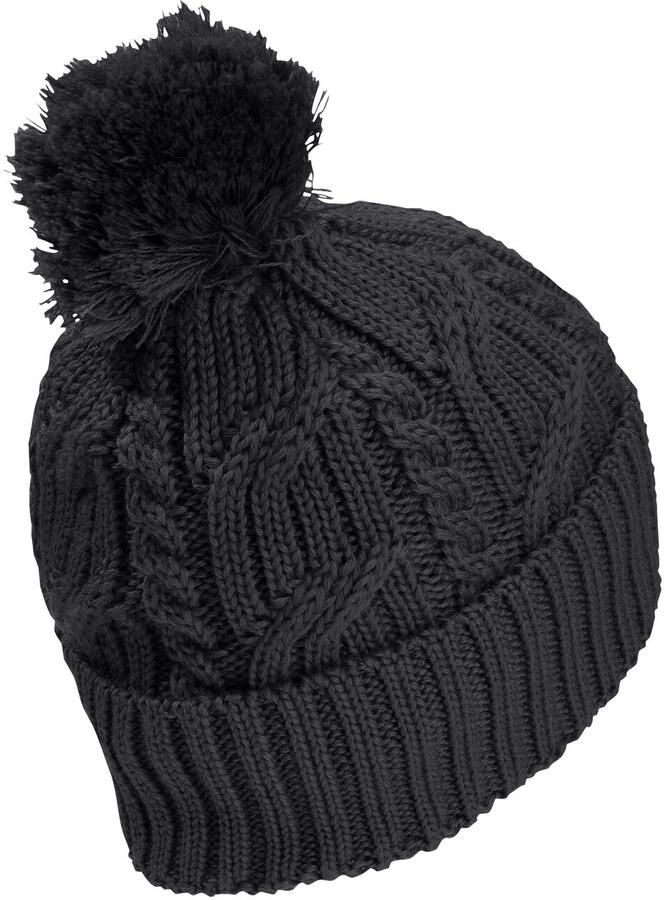 Jack Wolfskin Pompom Beanie Winddichte gebreide muts One Size black - Foto 2