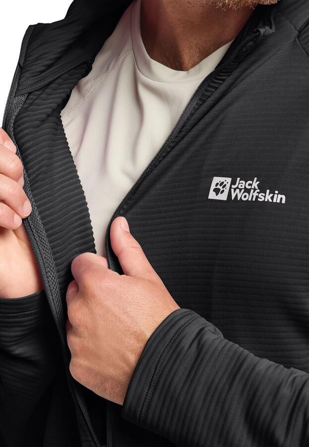 Jack Wolfskin Prelight FZ Men Fleece jack Heren M black - Foto 3