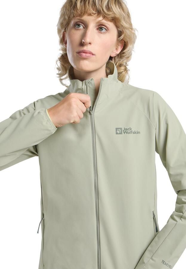 Jack Wolfskin Prelight Stride Jacket Women Softshelljack met zonnebescherming Dames M mint leaf mint leaf - Foto 5
