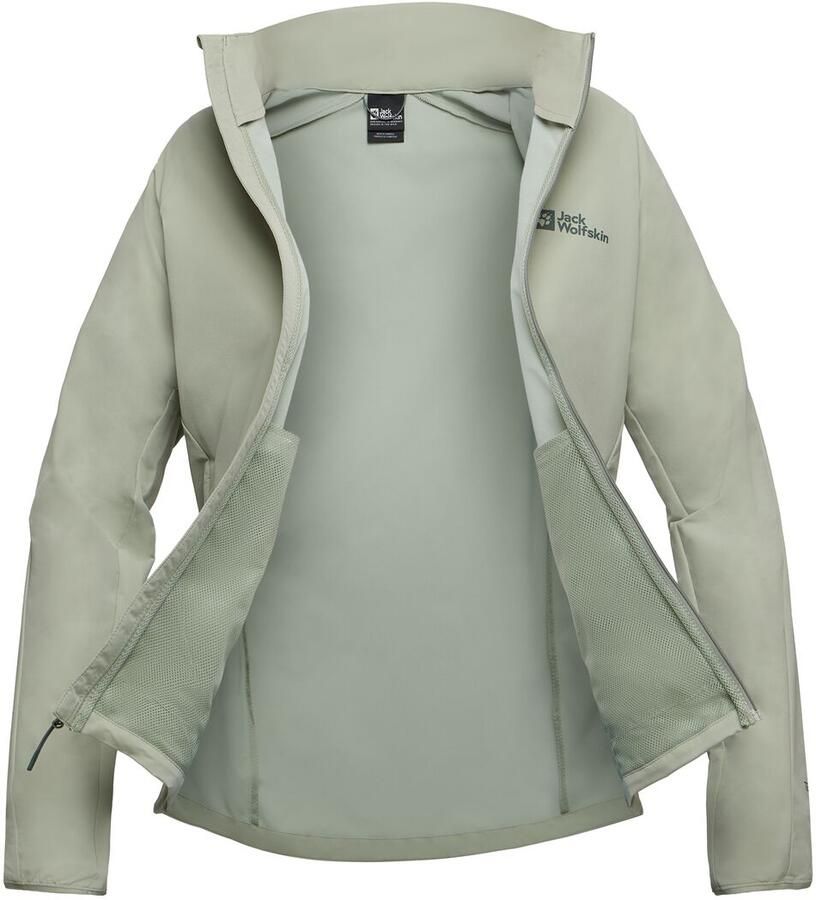 Jack Wolfskin Prelight Stride Jacket Women Softshelljack met zonnebescherming Dames M mint leaf mint leaf