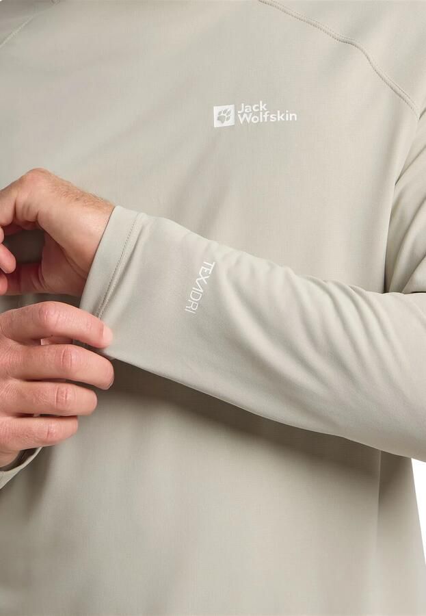 Jack Wolfskin Prelight Swift Hoody Men Functioneel shirt met lange mouwen met capuchon en zonnebescherming Heren XXL seal - Foto 4