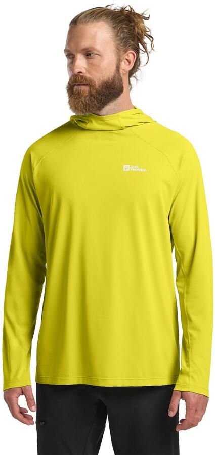 Jack Wolfskin Prelight Swift Hoody Men Functioneel shirt met lange mouwen met capuchon en zonnebescherming Heren XXL chartreuse - Foto 6