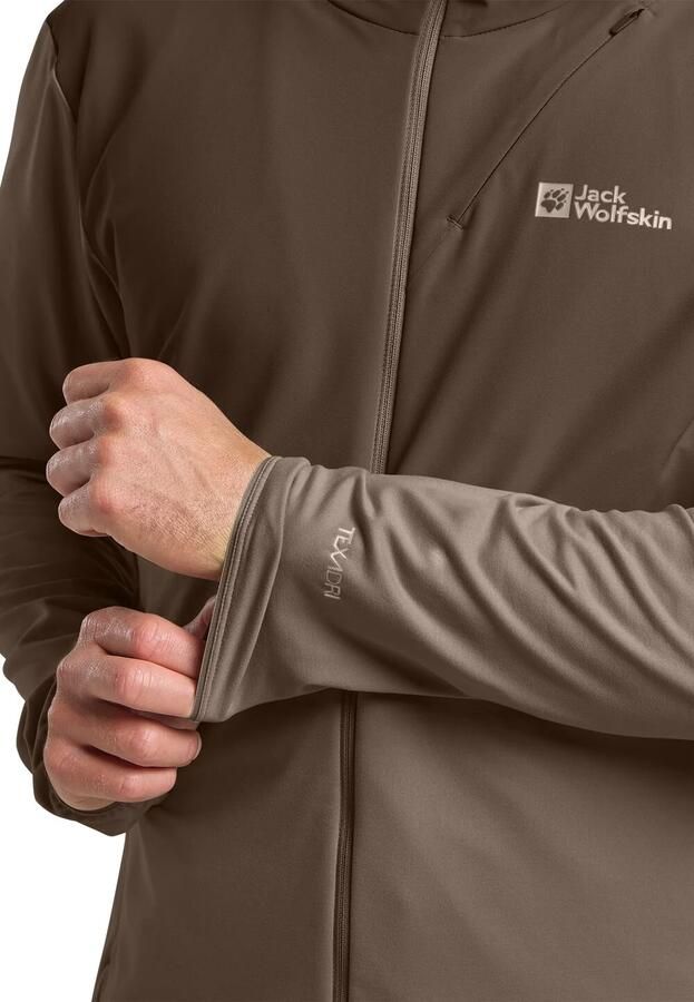 Jack Wolfskin Prelight Trail Hoody Men Lichtgewicht wandeljack met capuchon heren XXL cold coffee cold coffee - Foto 4