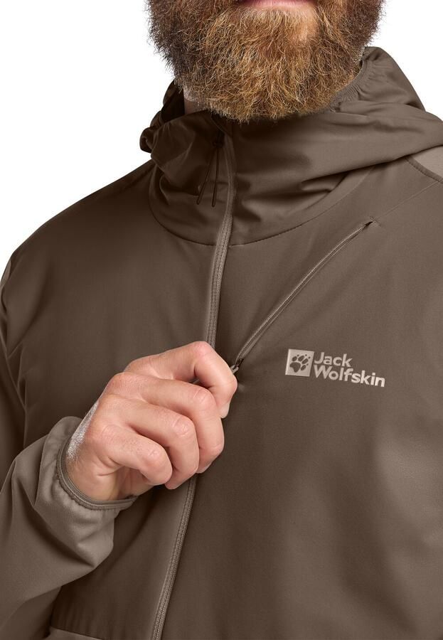 Jack Wolfskin Prelight Trail Hoody Men Lichtgewicht wandeljack met capuchon heren XXL cold coffee cold coffee - Foto 3