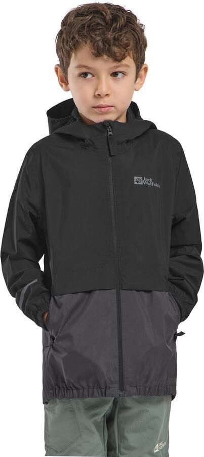 Jack Wolfskin Rainy Days 2L Jacket Kids Regenjack Kinderen 104 granite black granite black - Foto 9